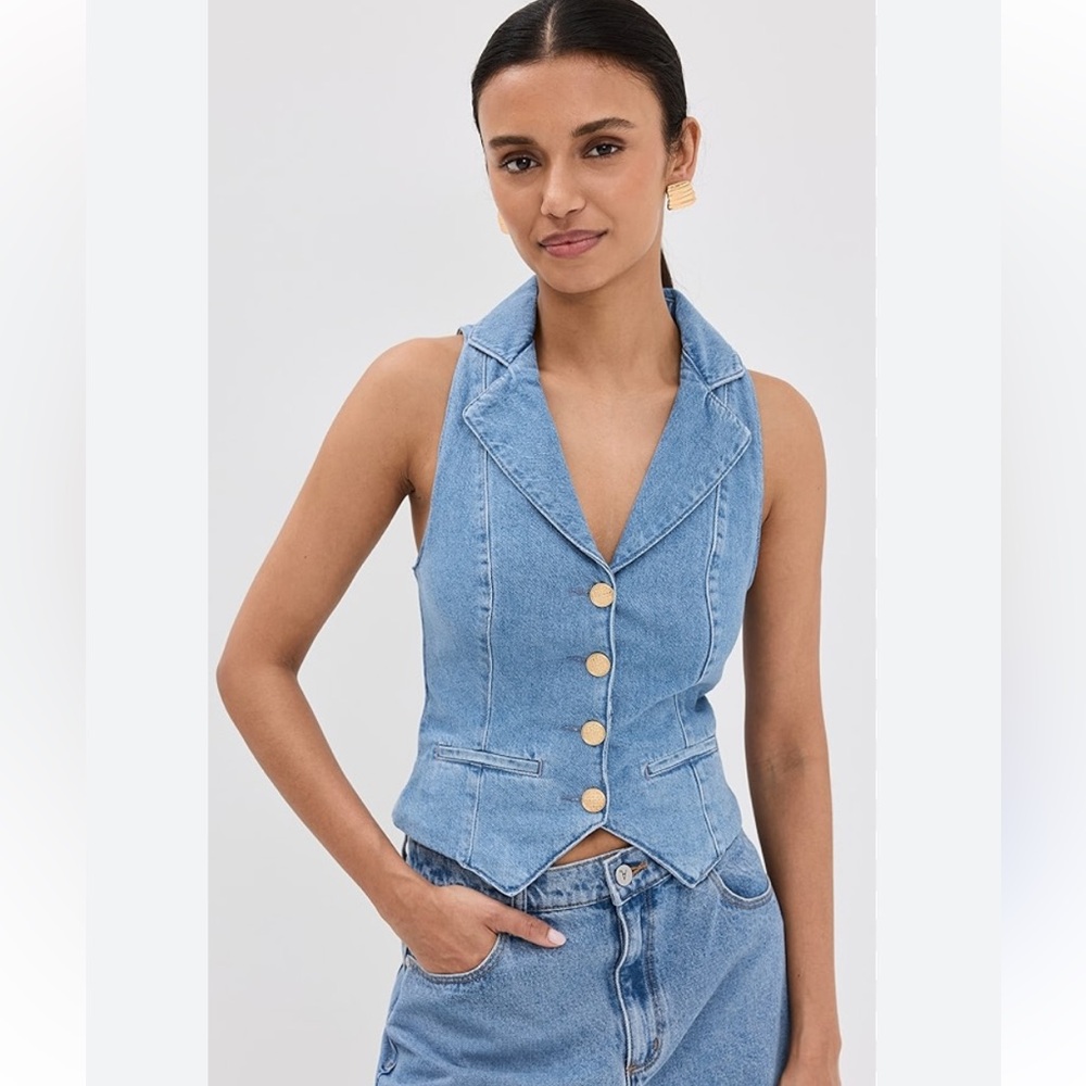 Reformation Nova Denim Vest